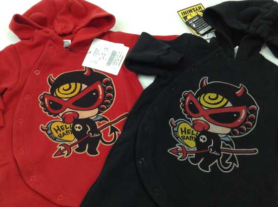 ヒステリックミニ（HYSTERIC MINI） DEVILKIN角フード付きポンチ