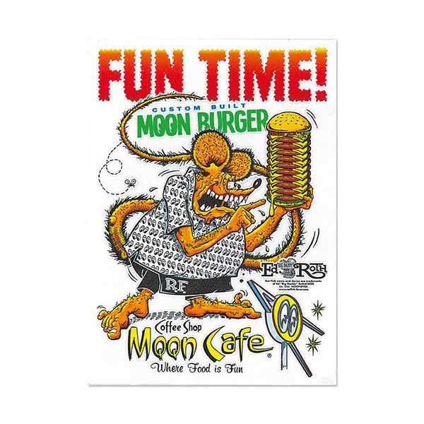 MOONEYES(ムーンアイズ)ステッカー(RAT FINK(ラットフィンク)/FUN TIME