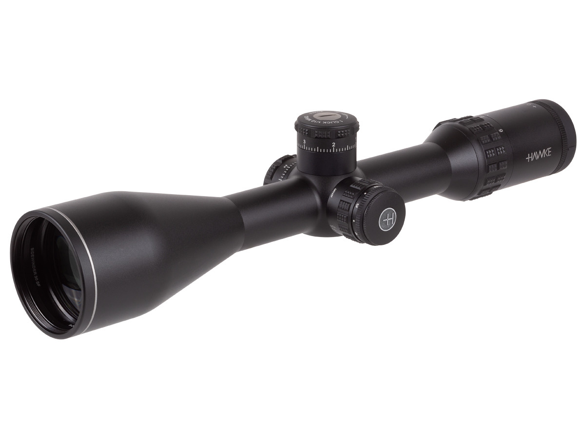 Hawke Sidewinder 30 SF 8-32x56, 20x Half Mil IR Reticle, 30mm Tube