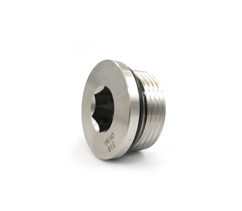SS-6408-HHP | Male SAE O-Ring Boss Hollow Hex Plug - QC Hydraulics