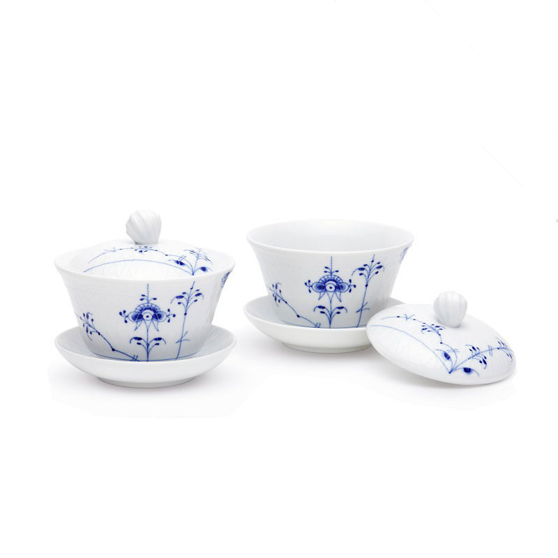 ブルーパルメッテ 蓋つきカップ&ソーサー ペア 210ml|ロイヤル