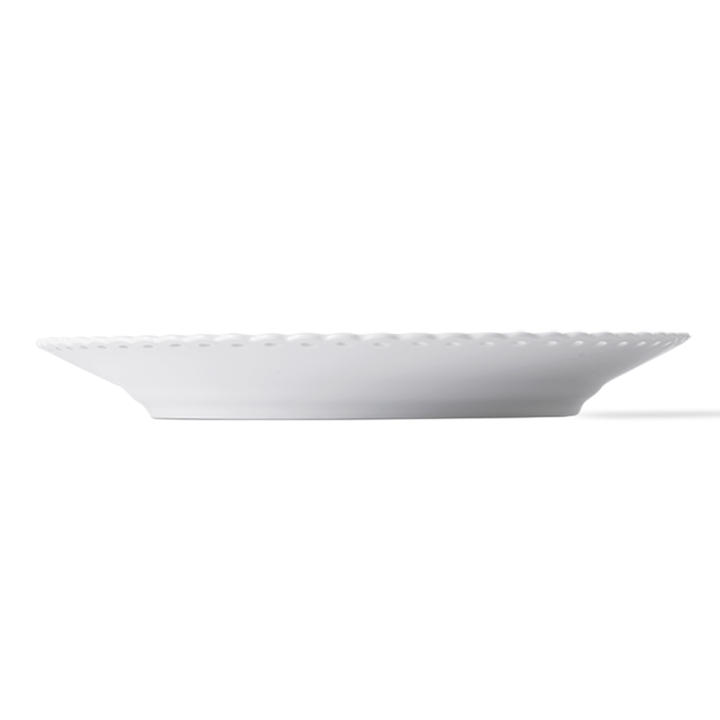 ホワイトフルーテッド フルレース プレート 27cm|ロイヤル