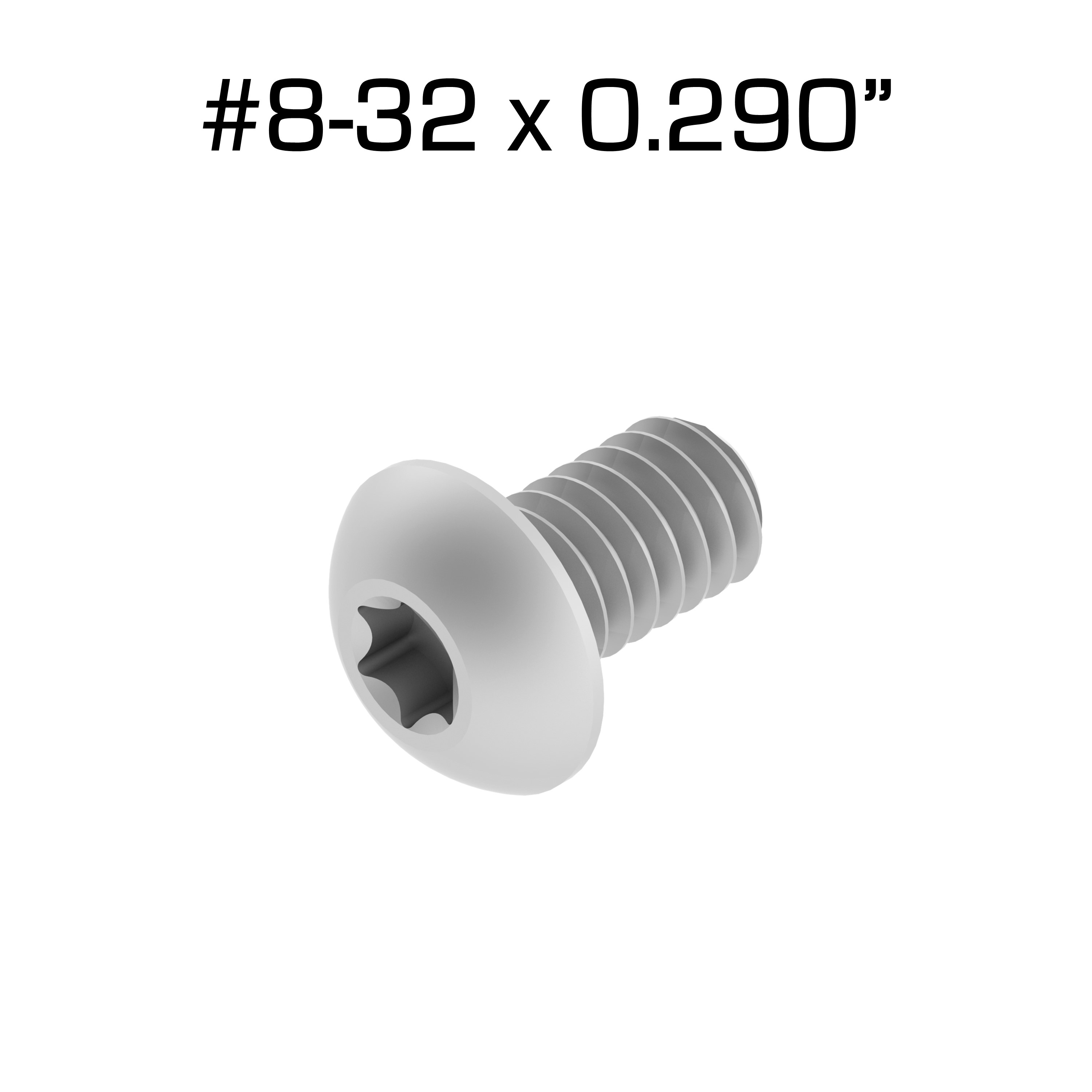 Star Drive Screws, 8-32 x 0.290
