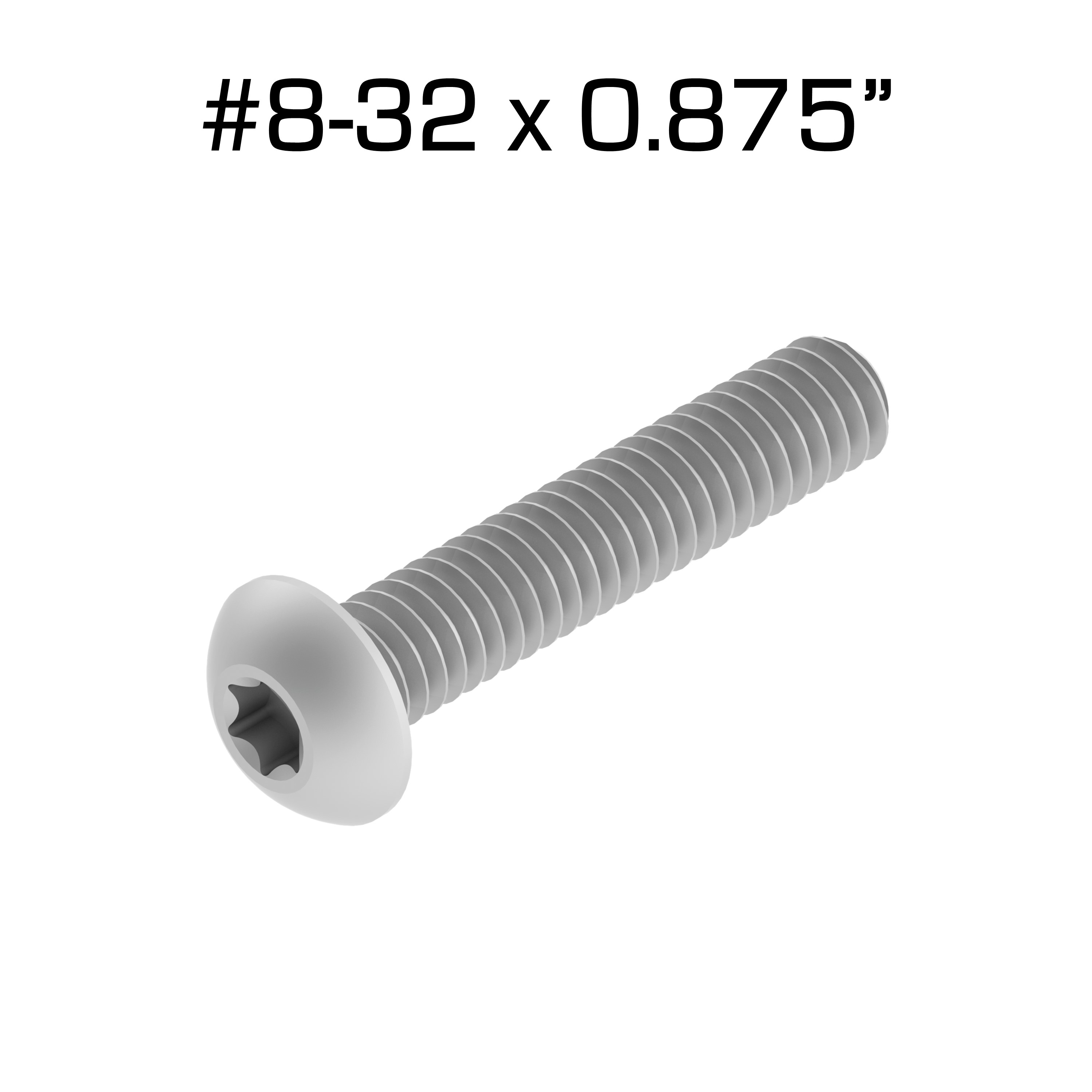 Star Drive Screws, 8-32 x 0.875