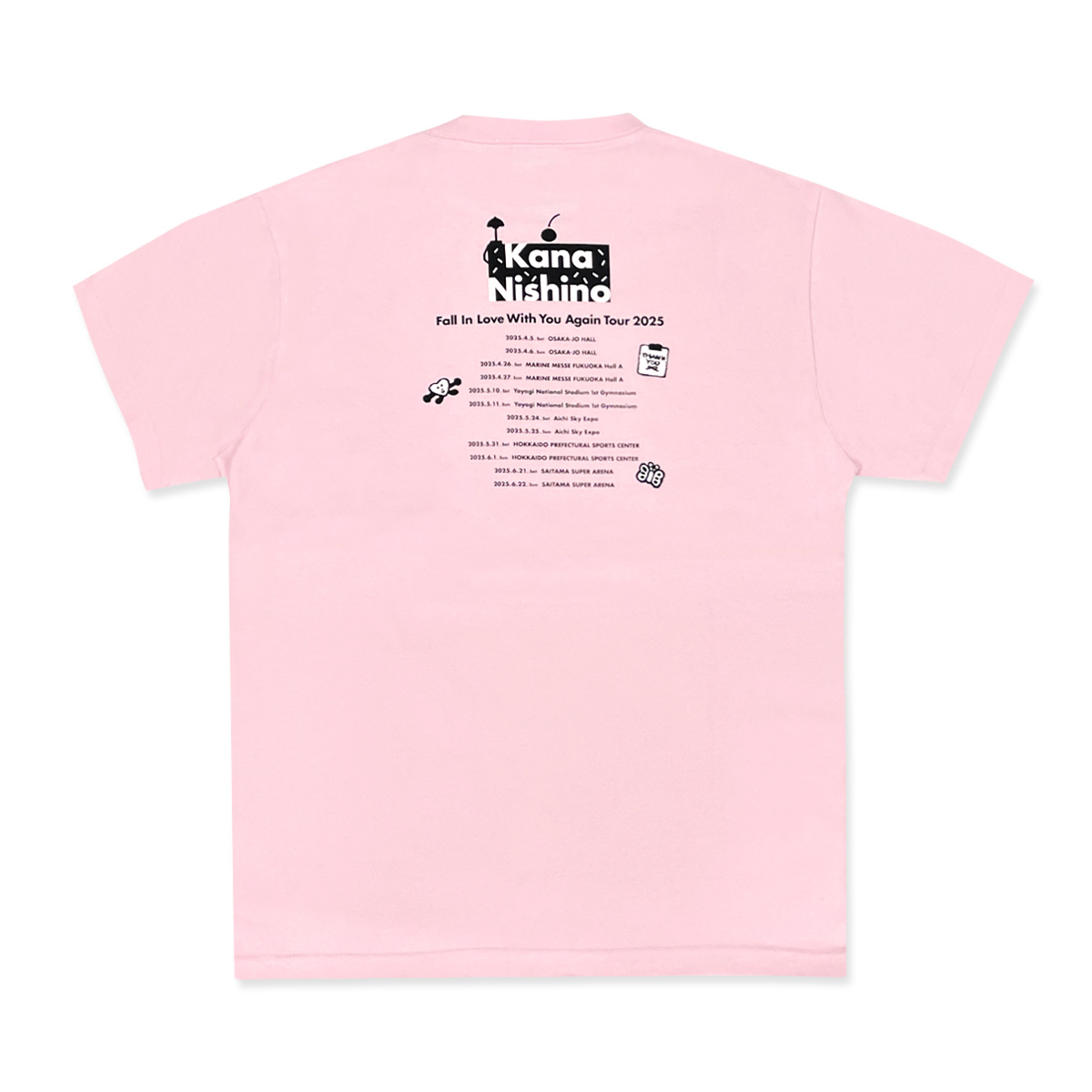 Kana Nishino Tour 2025 ツアーロゴTシャツ Pink | ソニーミュージック