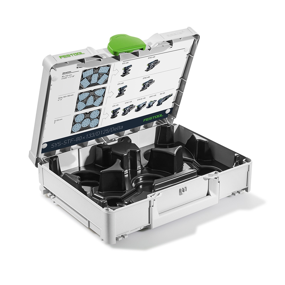 Festool Abrasive Systainer3 for 80x133mm, D125 and 100x125mm Delta