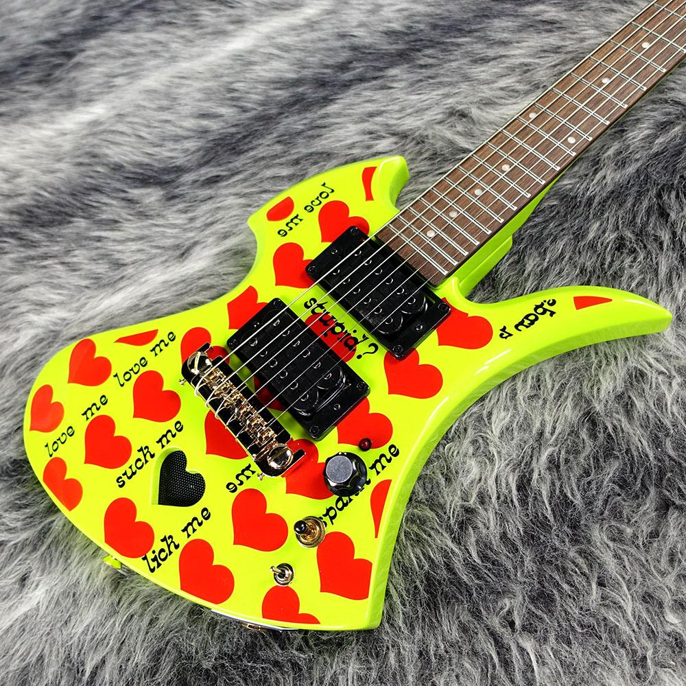 Burny エレキギター ハート柄 Amazon | BURNY バーニー エレキギター MG-145S Heart Yellow | エレキ
