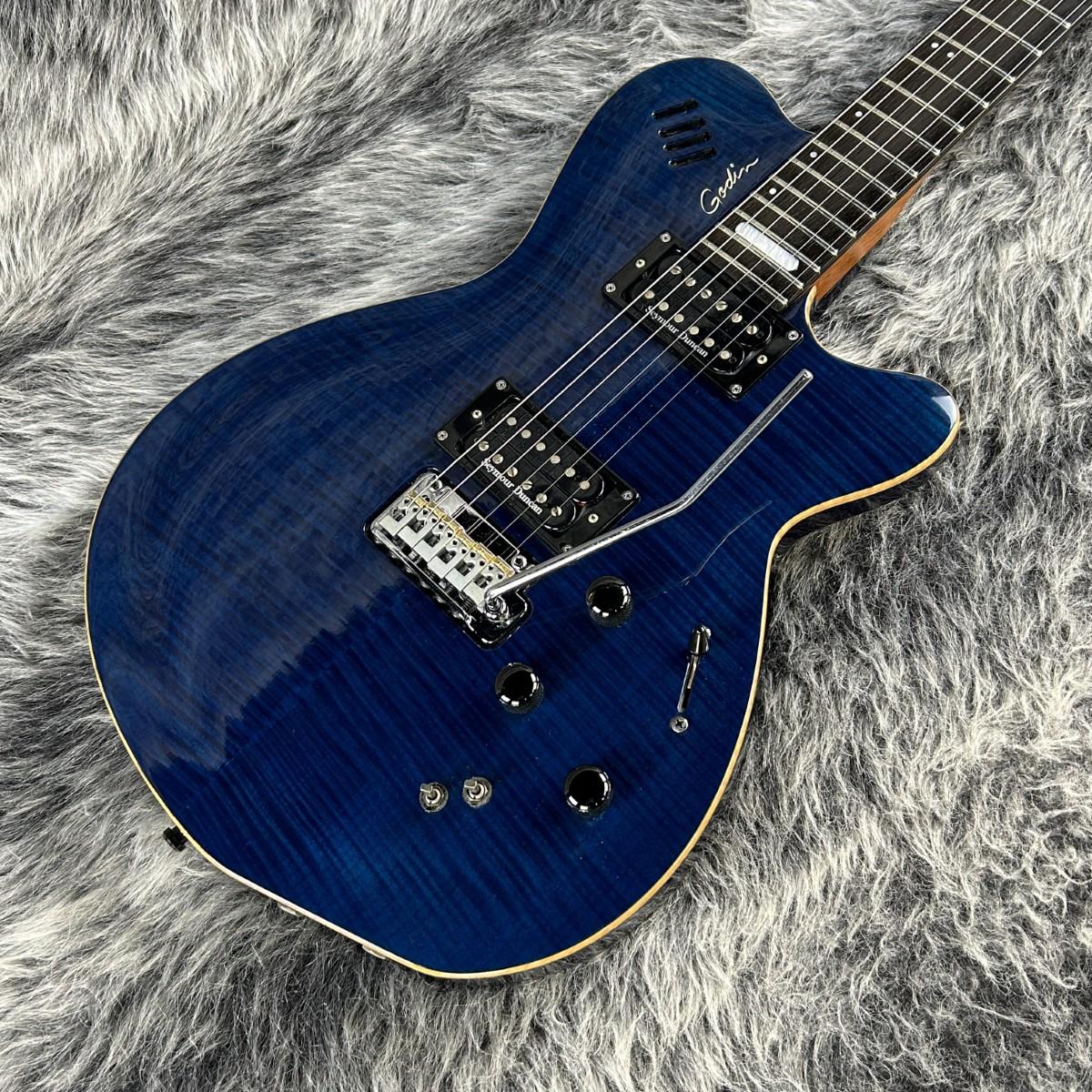 ギター GODIN LGXT Trans Blue Flame AAA SF Godin LGXT Trans Blue Flame | The Music Zoo
