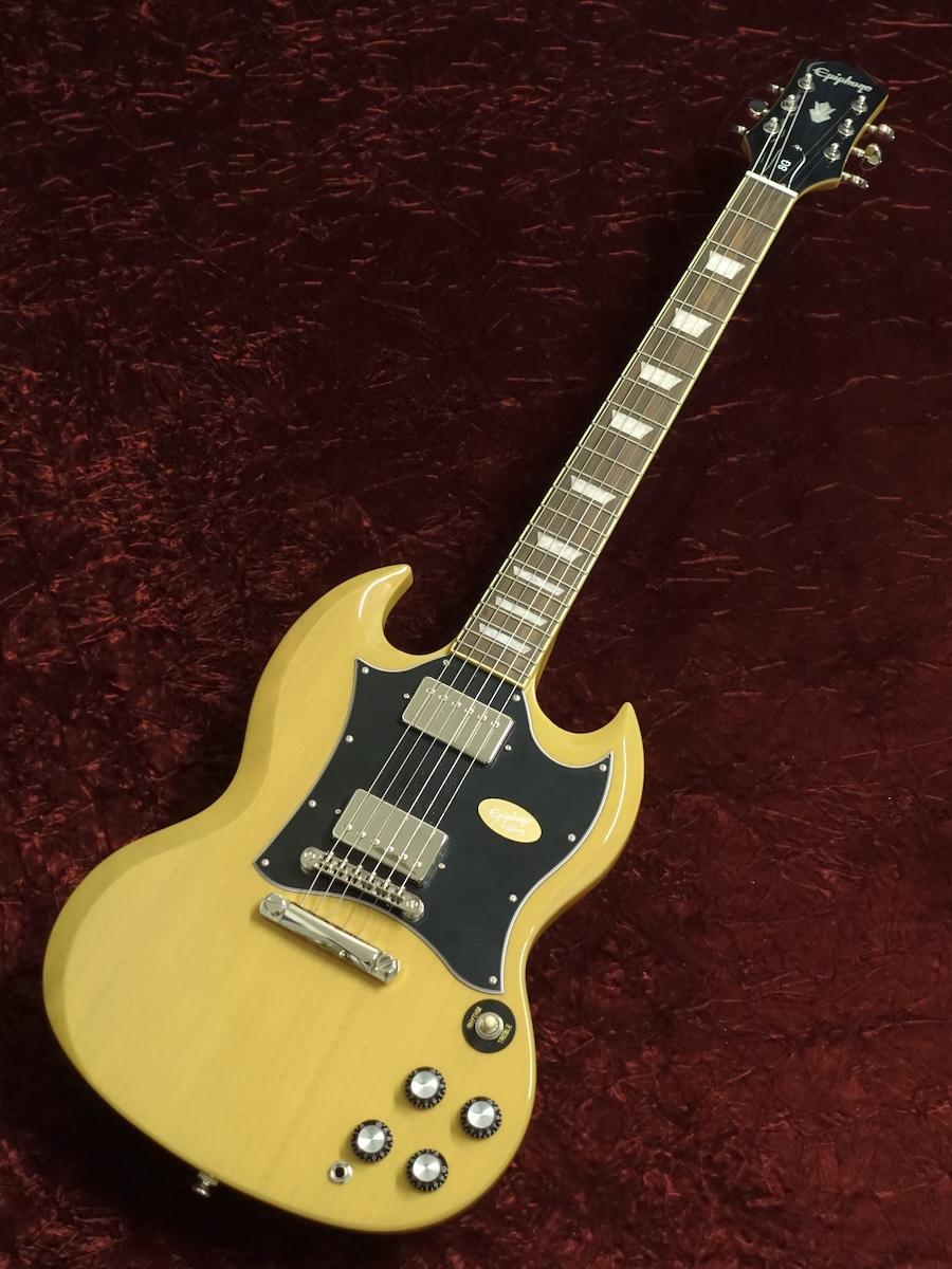 Epiphone SG Junior TVイエロー エピフォン 弦張変え対応 Epiphone Ltd Ed SG-Junior Electric Guitar Worn TV Yellow | Guitar