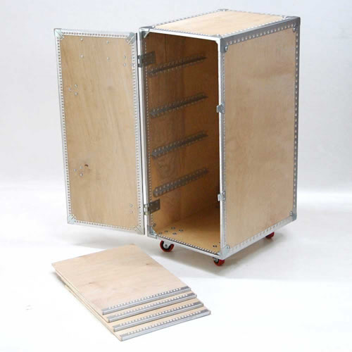 DULTON】Wooden cabinet w/castors 4layers (キャスター付き木製