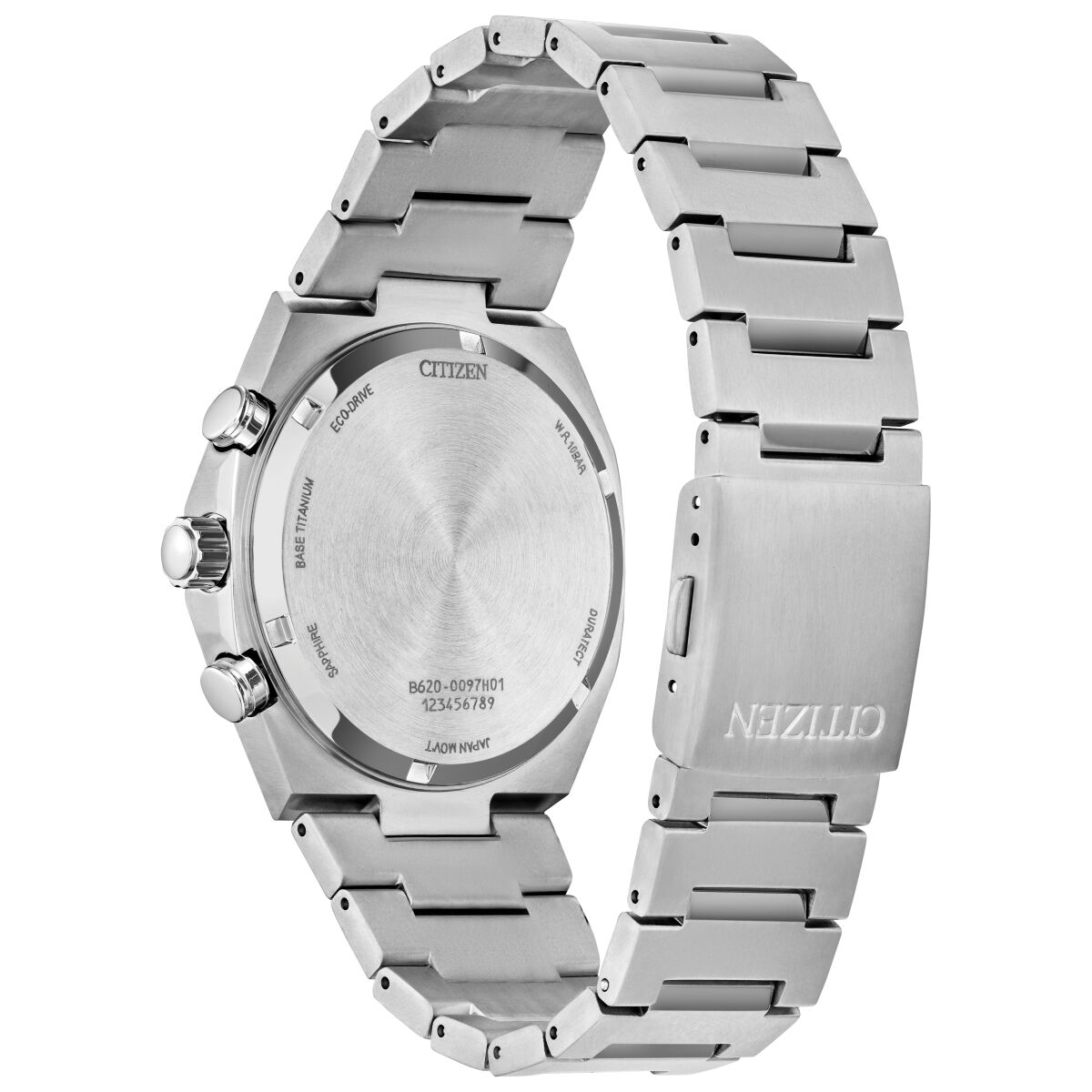 Citizen Men's Zenshin Chrono TITAN Textured White Silver Dial