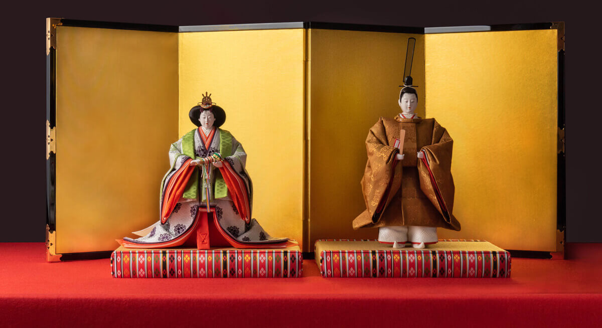 最高峰ブランド:京雛【お雛様親王飾り＆飾り道具一式】美品❣️京都有職雛老舗人形司 新作京都・大橋弌峰作 京九番正絹西陣織 有職雛 京頭師：川瀬 猪山 京