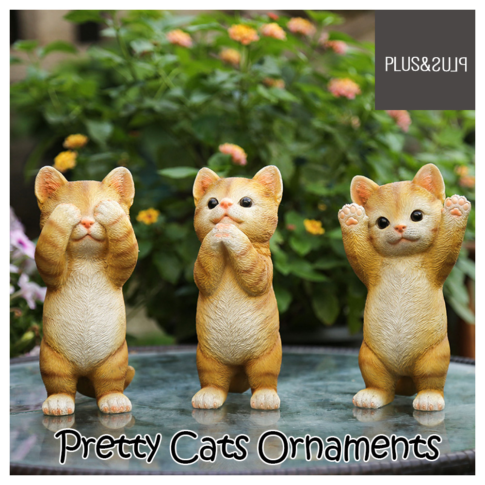 楽天市場】猫の置物 茶トラ 茶トラ猫 キャット ガーデンオブジェ CAT
