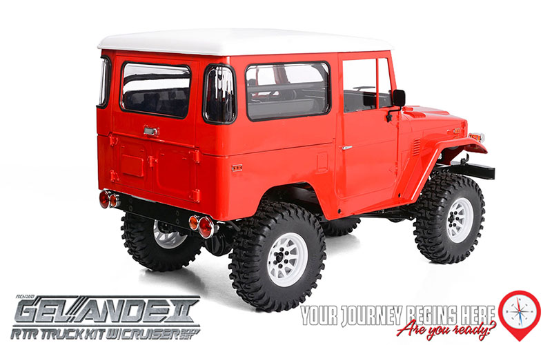 RC4WD Gelande II RTR Truck w/Cruiser Body Set (Red)-Z-RTR004