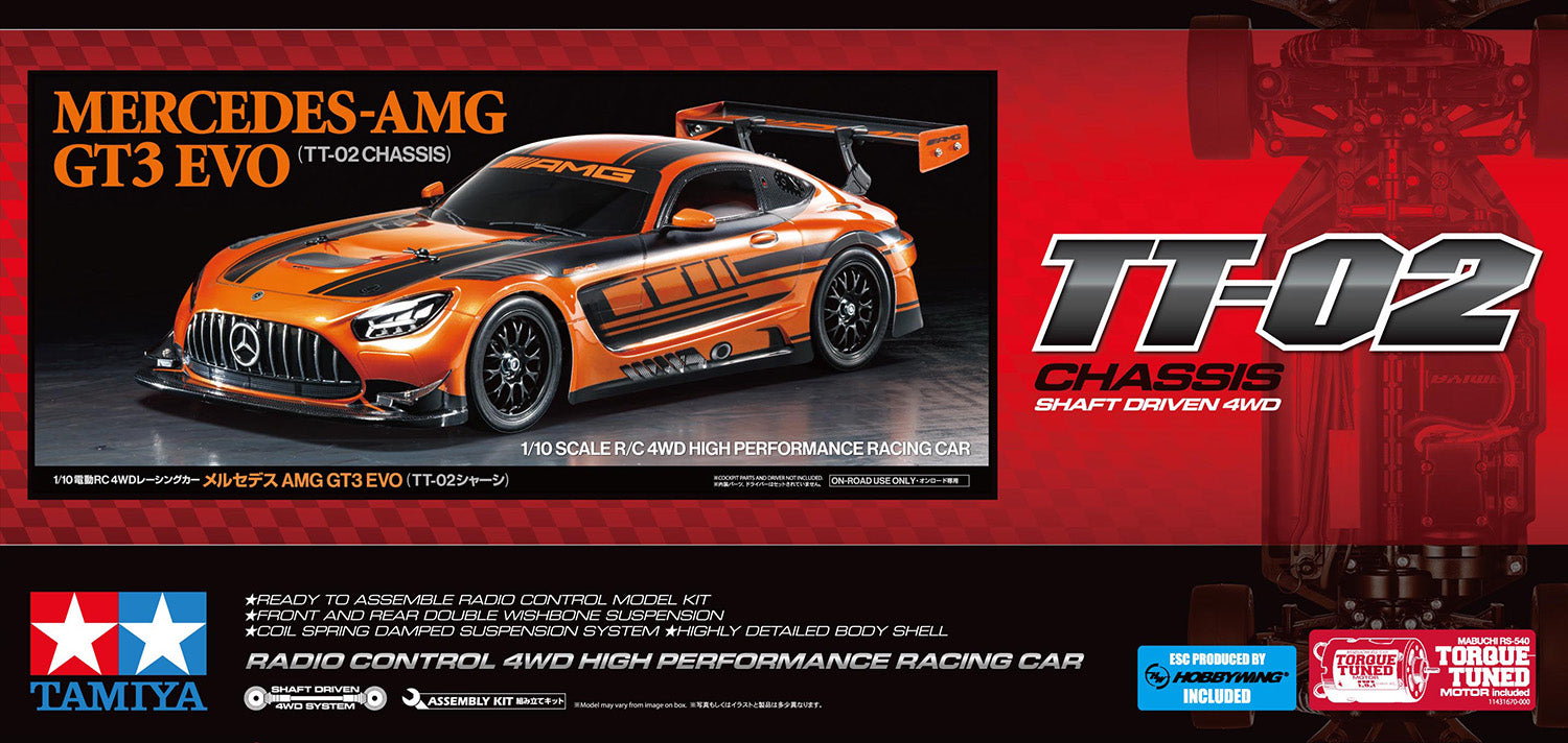 Tamiya TT-02 Mercedes-AMG GT3 EVO - 1/10 RC Car Kit