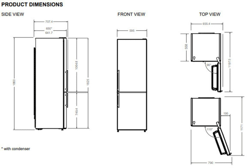 Bertazzoni RBM60F4FXNC | Fridge Freezer Frost Free | Stainless Steel