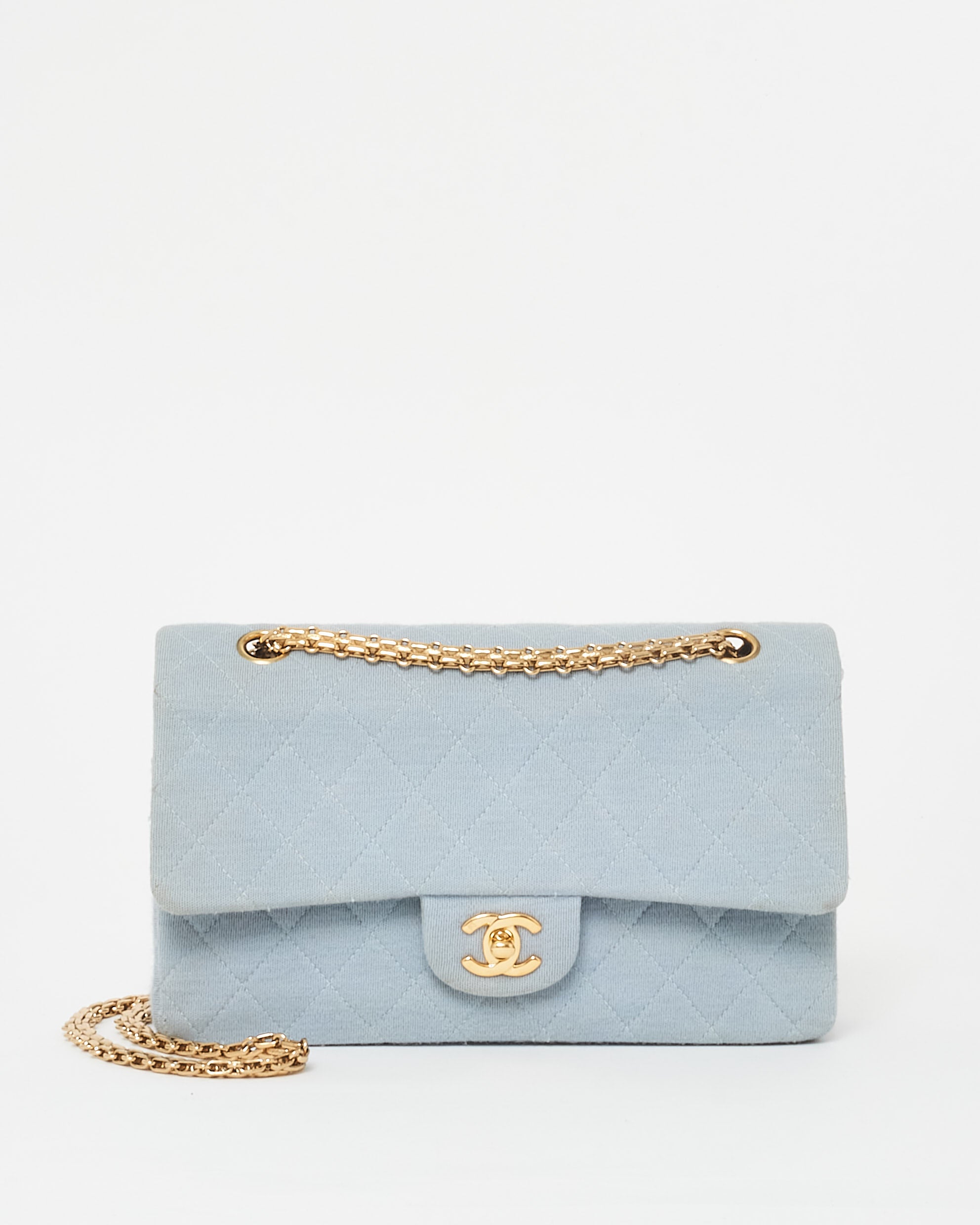 Buy Chanel Light Blue Denim Small Double Flap Bag GHW & Reissue