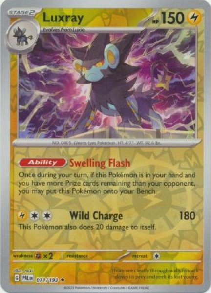 レントラー Luxray 【リバホロ】 英語版 海外版 071/193 - 海外版