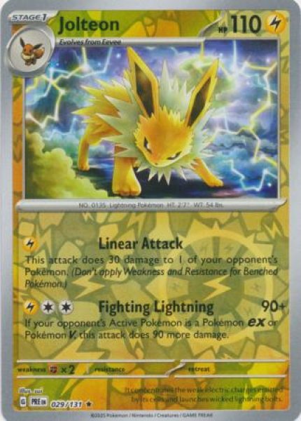 サンダース Jolteon 【リバホロ】 英語版 海外版 029/131 - 海外版