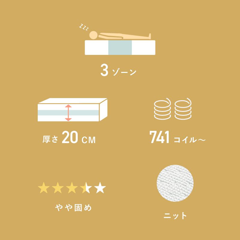 ゴールドプレミアムポケットコイルマットレス ｜家具・インテリア通販