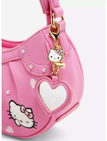 Her Universe Hello Kitty Pink Heart Baguette Bag Purse New with