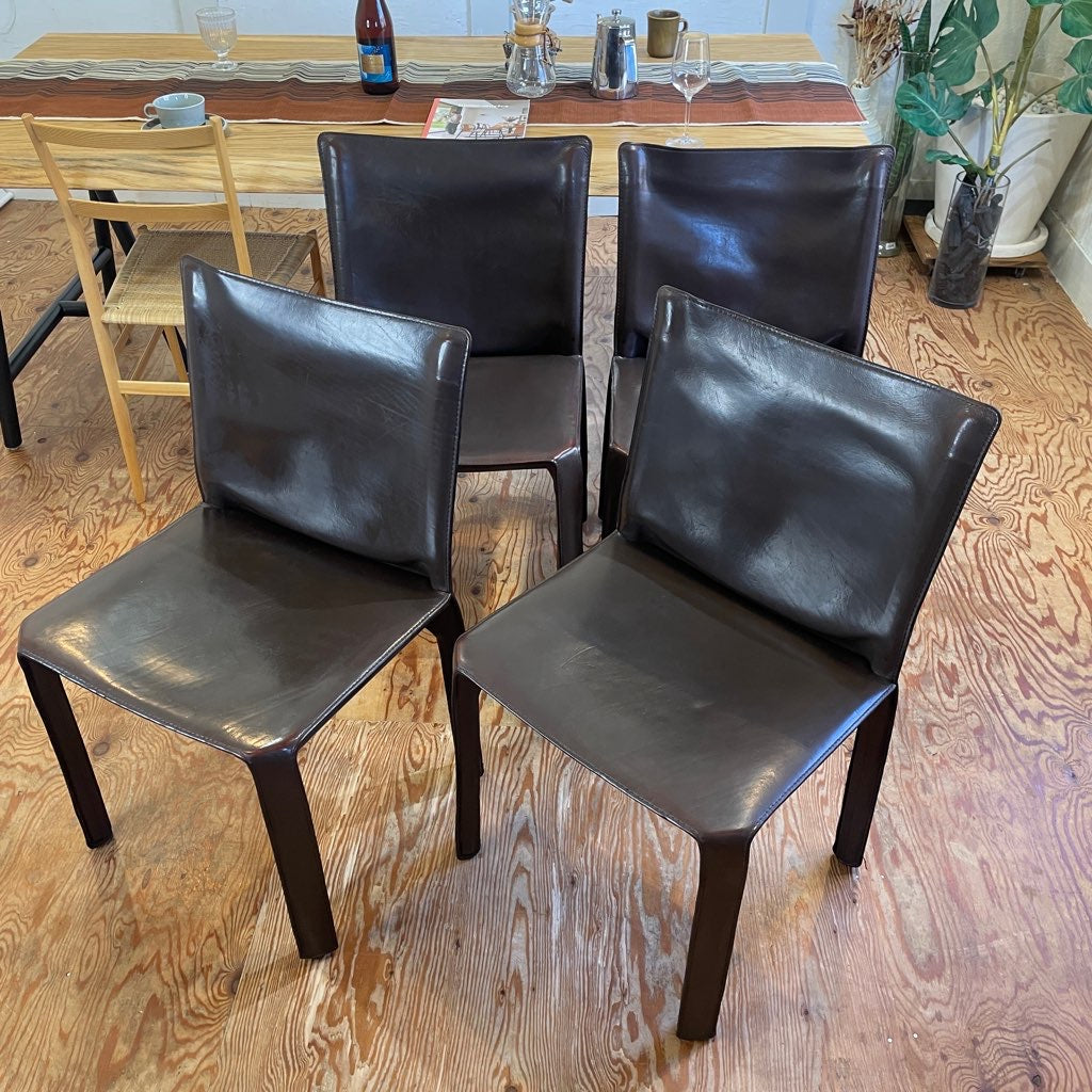 カッシーナ / Cassina キャブ アームレスチェア 412 タバコ マリオ