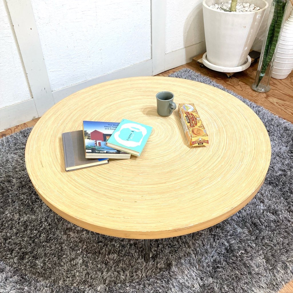 広松木工 EXサークルテーブル バンブー ちゃぶ台 展示品 中古 竹 丸