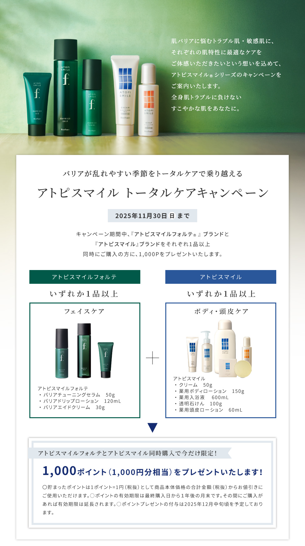 バリアが乱れやすい季節をトータルケアで乗り越える アトピスマイル