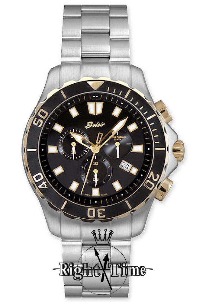 2-Tone Chronograph Black Dial a9810t/b-blk - Belair Men Diver