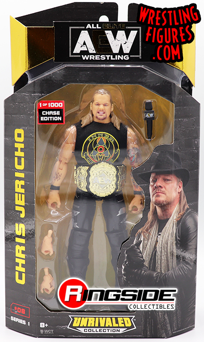 Chase 1 of 1000) Chris Jericho w/ Belt - AEW Unrivaled 1 AEW Toy