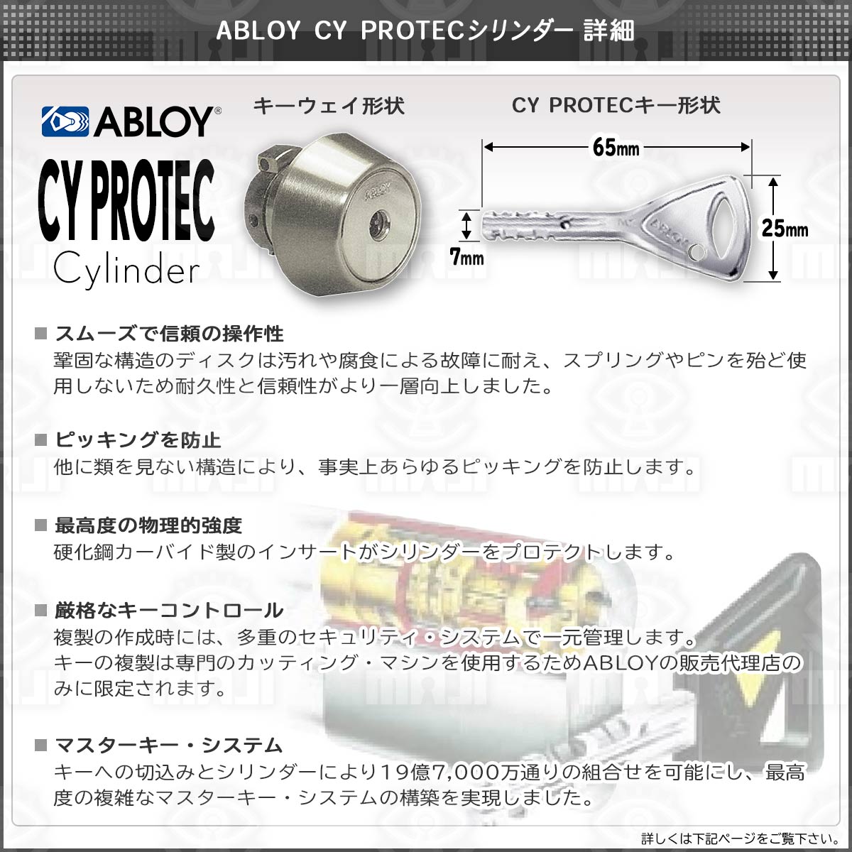 ABLOY,アブロイ 美和ロックRA(85RA,82RA)交換用