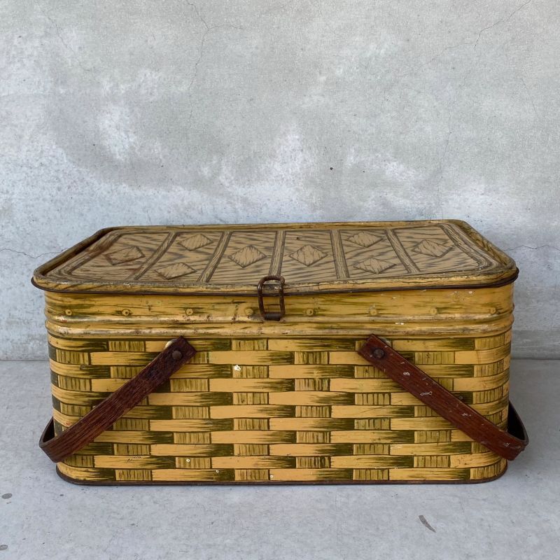 VINTAGE ANTIQUE TIN BASKET ヴィンテージ バスケット アメリカ