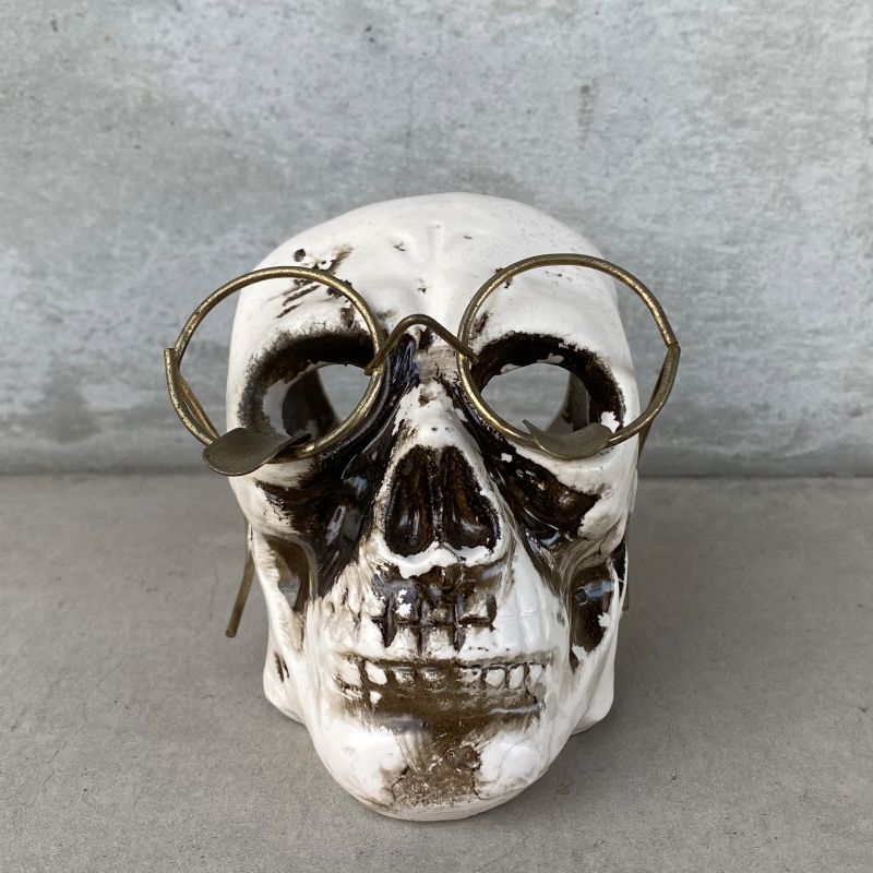 VINTAGE ANTIQUE SKULL ASHTRAY ヴィンテージ アンティーク スカル
