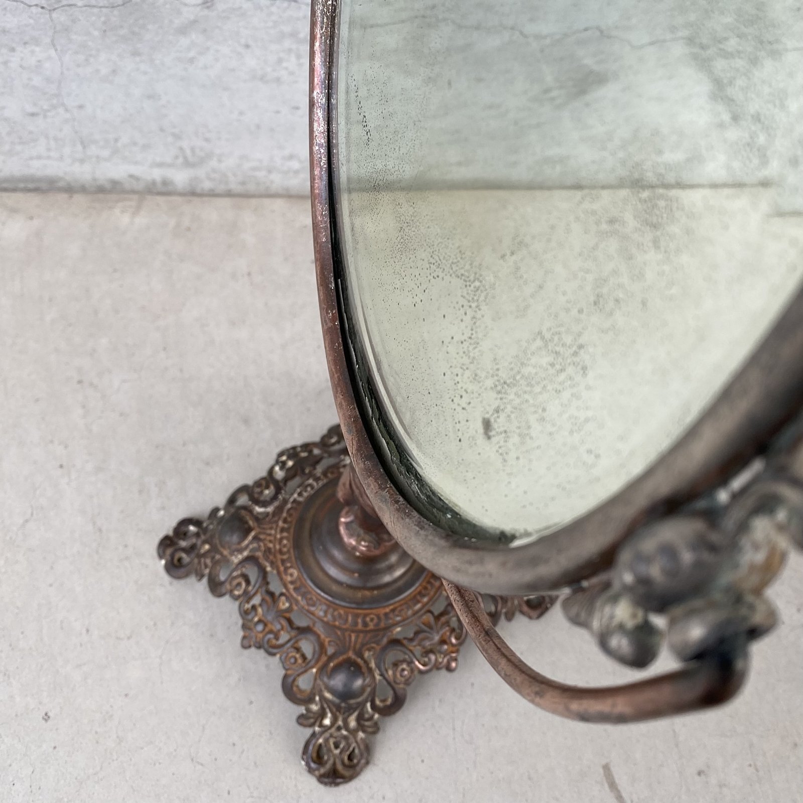 VINTAGE ANTIQUE STAND MIRROR GOLDEN MFG CO. ヴィンテージ