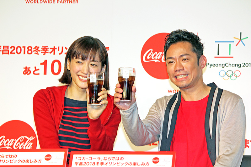 コカ・コーラ／綾瀬はるか、高橋大輔が、平昌オリンピック応援で共演