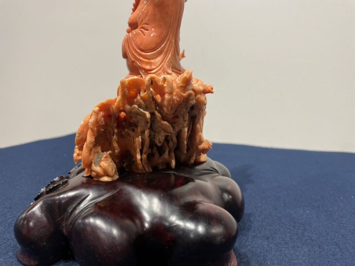 珊瑚 布袋 置物』 ｜骨董品買取 緑和堂