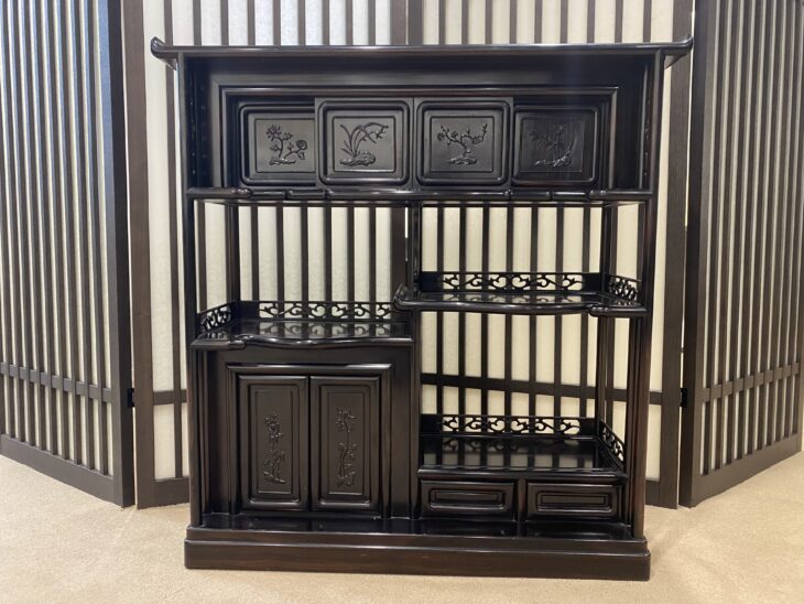 黒檀 飾り棚 買取価格相場｜骨董品買取 緑和堂