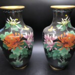 中国 『七宝 花瓶 対 2点』 ｜骨董品買取 緑和堂