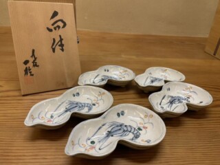 武腰 潤 『色絵 川蝉文 盛器』 買取価格相場｜骨董品買取 緑和堂