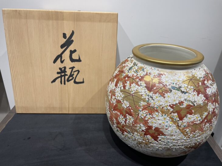 齊藤 雲楽 作 『京清水焼 花瓶』 ｜骨董品買取 緑和堂