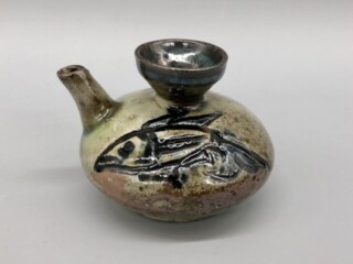 金城次郎 作『魚紋水滴』 ｜骨董品買取 緑和堂
