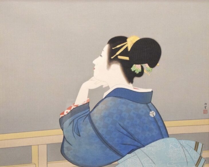 上村松園 『待月』 ｜骨董品買取 緑和堂
