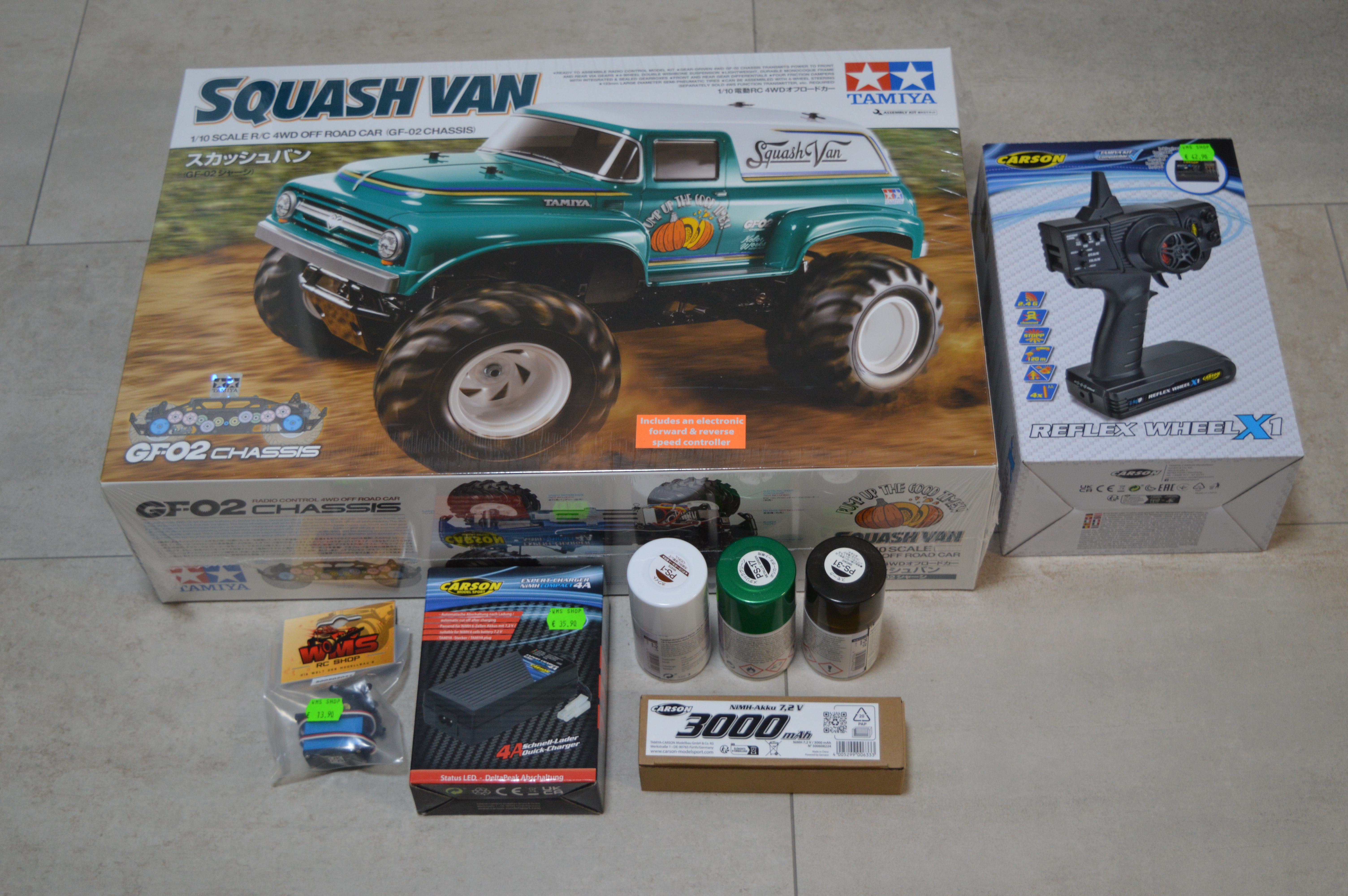 WMS RC SHOP - Tamiya Squash Van | 4WD | GF-02 Bundle #58725