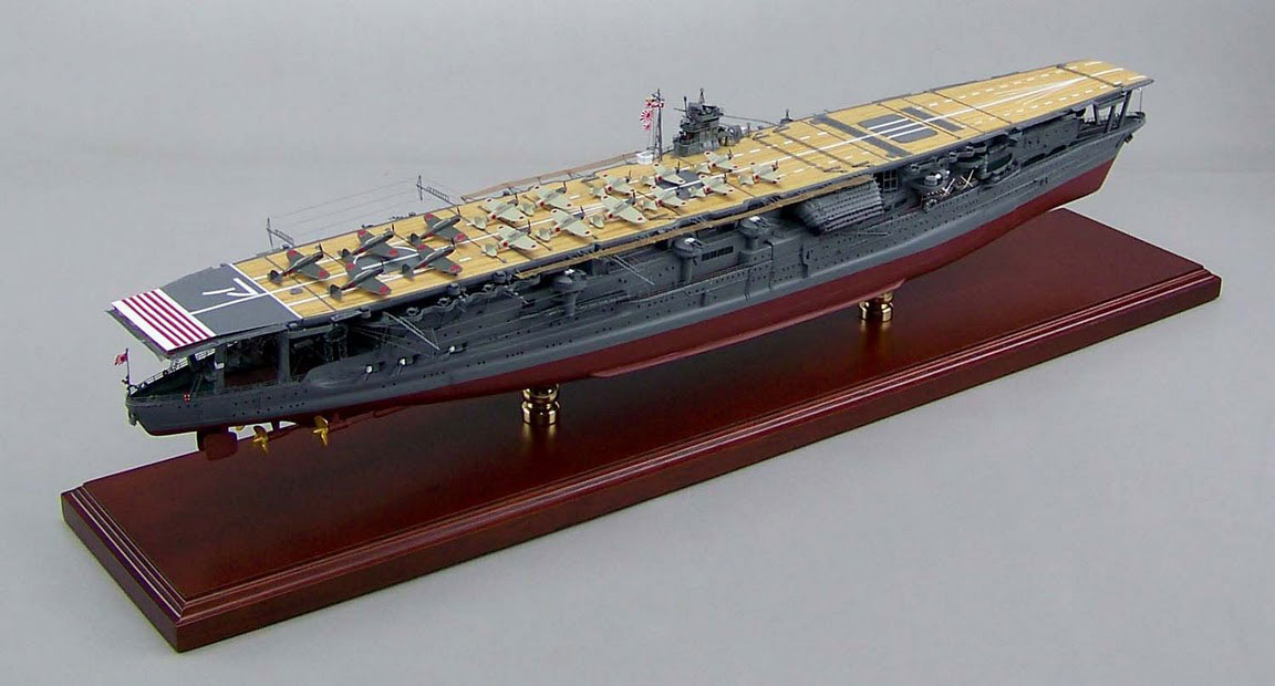 □空母赤城精密模型完成品 木製ハンドメイド精密艦船模型完成品台座付