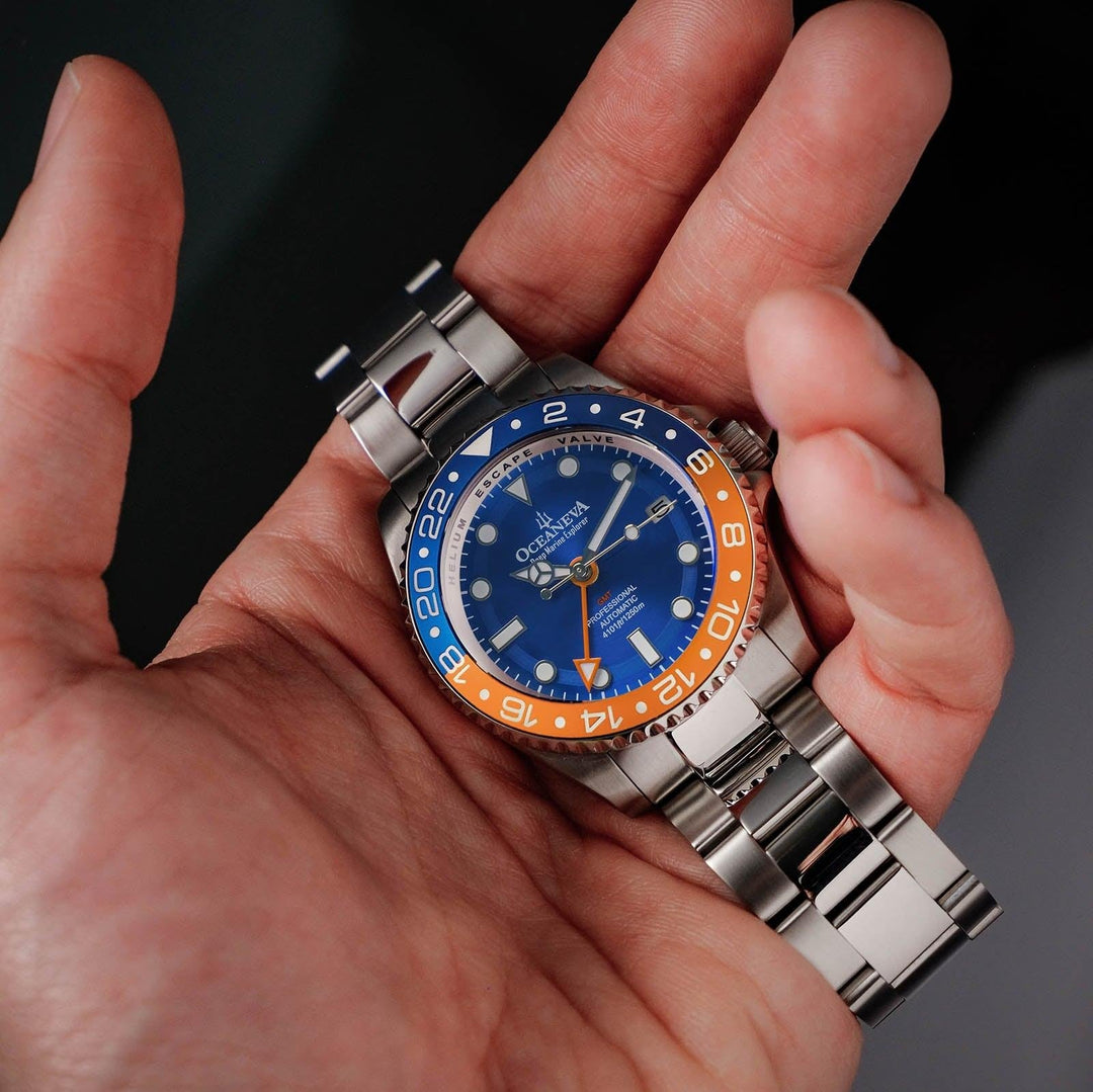 Oceaneva Deep Marine Explorer GMT Automatic 1250M Pro Diver Blue