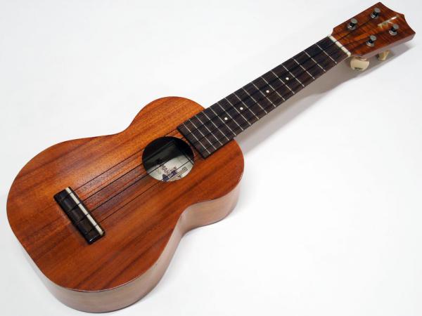 2001年作家ハンドメイド1点もの ウクレレを持ったHAWAIAN X'MAS 中古 調整済 KoAloha ソプラノウクレレ KSM-01 パイナップル Made in