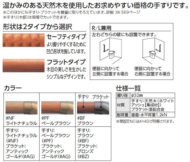 EWT3BG66Z]TOTOフリースタイルL型手すり[パッケージ品][セーフティー