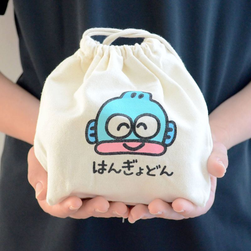 巾着袋 はんぎょどん おえかきさん マチ付き | ワッペン・アップリケ