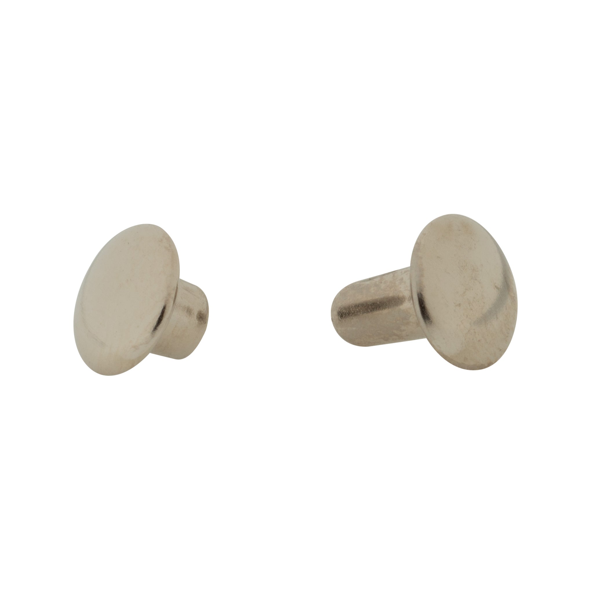7mm Nickel, Double Cap Jiffy Rivets, Solid Brass-100ct – Weaver