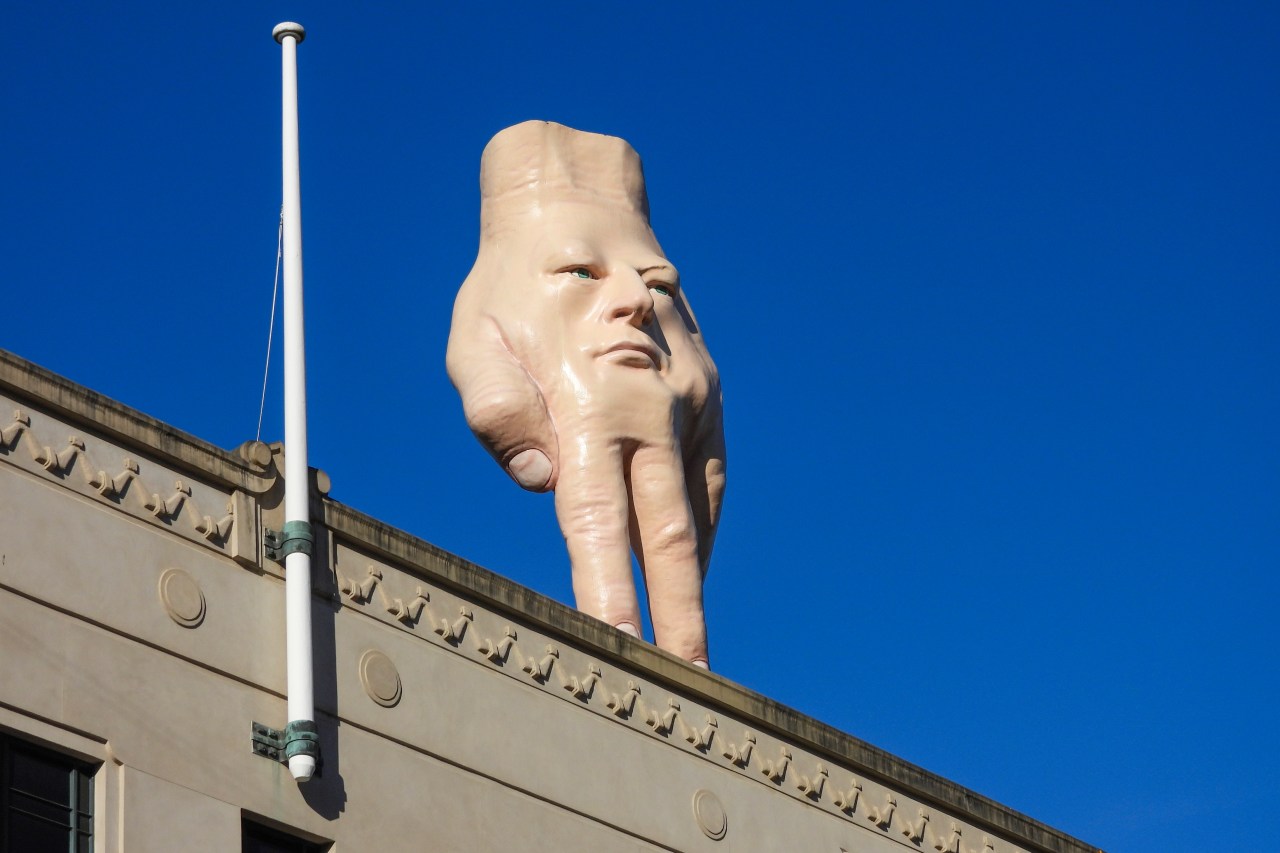 A New Zealand city waves goodbye to its 'disturbing' giant hand